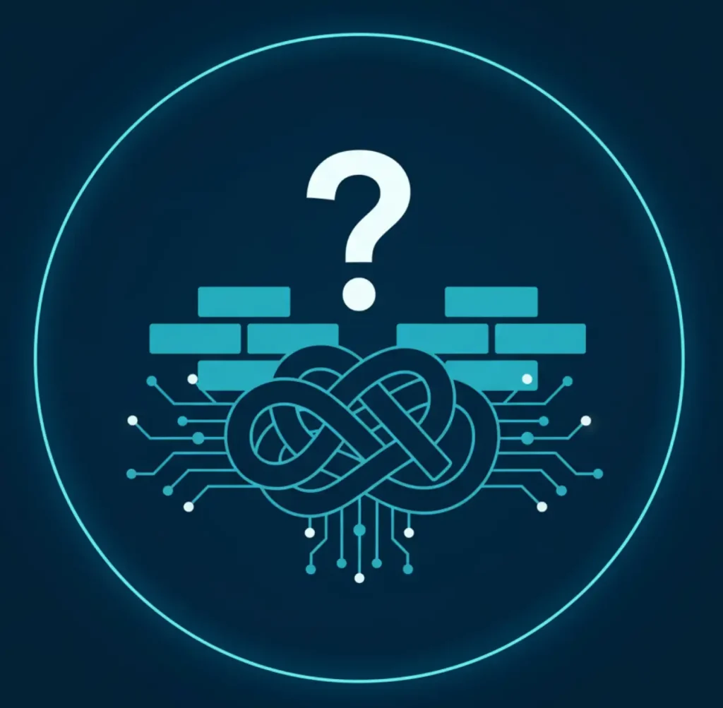 brick wall, with a question mark, symbolizing a creative block